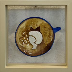 Marie Schack, galleri kbh kunst, Irma pigen, Irmapigen, café latte, latteart, kaffe, irma kaffe, Irma kunst, billig kunst