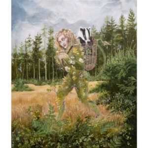 Lisbeth Thygesen, galleri, kbh, kunst, maleri, trold, grævling, egern
