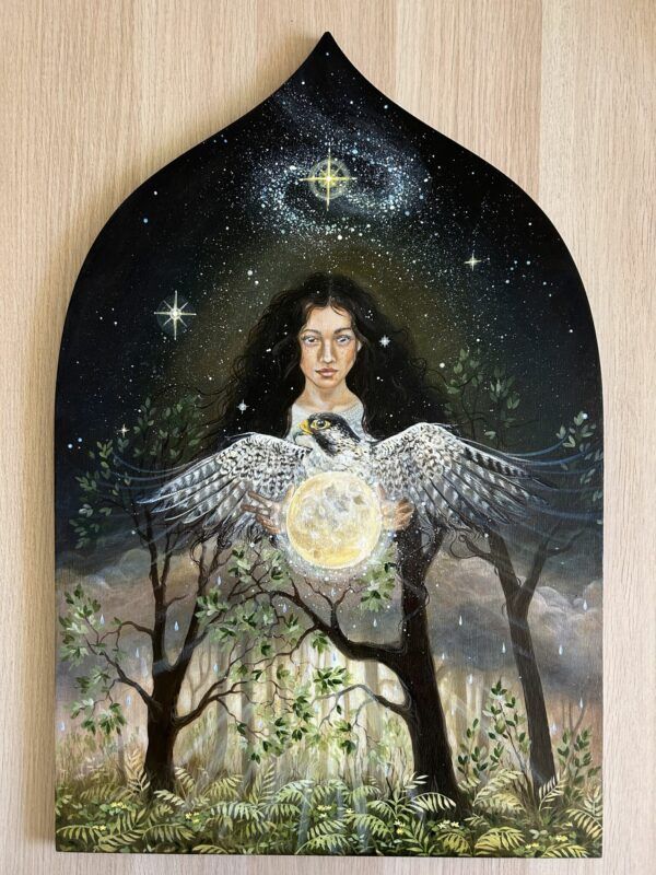 Lisbeth Thygesen, Moon Goddess, maleri, galleri kbh kunst