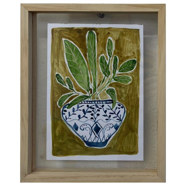 Marie Schack, galleri kbh kunst, stueplante, plante, potteplante, akvarel
