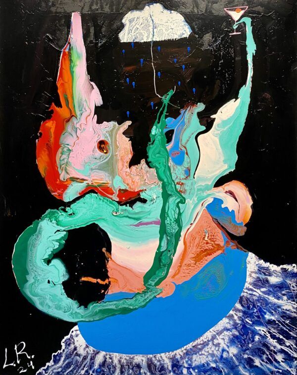 Lasse Riisager, maleri, abstrakt, naivistisk, provo, abstraktioner, farverig kunst, galleri, kbh kunst