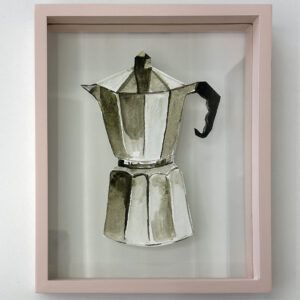 Marie Schack, Galleri, kbh, kunst, akvarel, udklip, billig kunst, coffee, kaffe, italiensk, espresso, espressokande