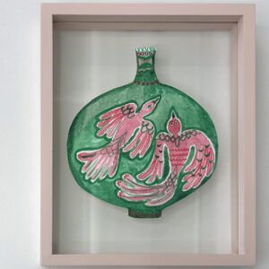 Marie Schack, Galleri, kbh, kunst, akvarel, udklip, billig kunst, vase, fugle