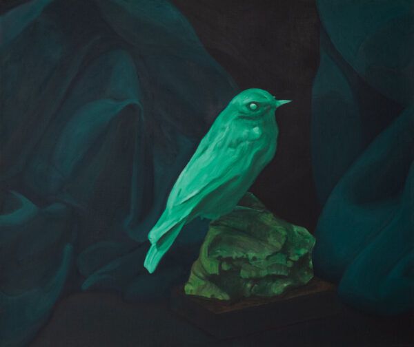 Jacob Hoff, galleri kbh kunst, olie maleri, fugl.