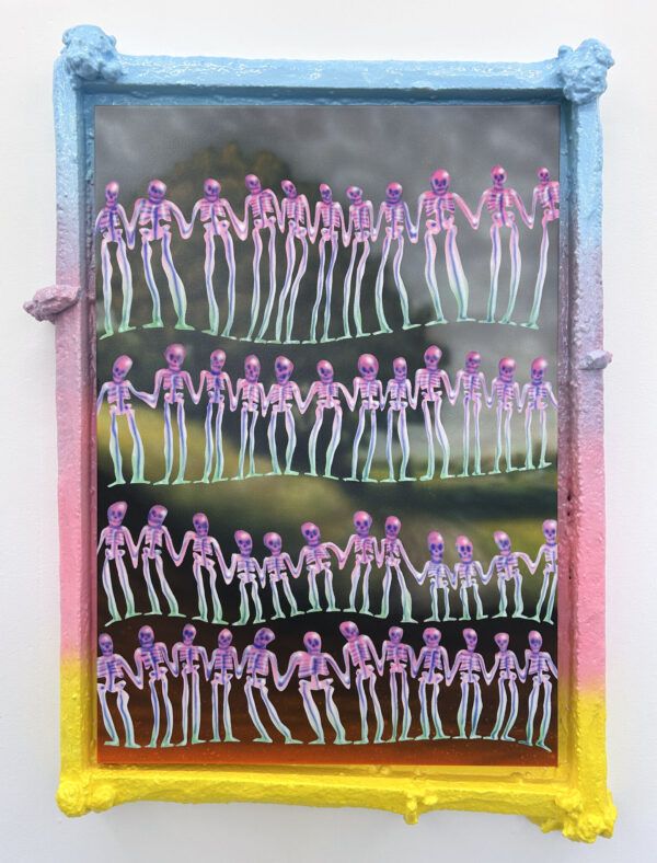 Aske Alexander Hvidtfeldt, Galleri kbh kunst, totentanz, dødedans, kunst, airbrush, maleri, gruppeudstilling, brainworms