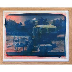 Anne Risum, Galleri kbh kunst, cyanotypi, akvarel, billig kunst, camping, campingvogn,