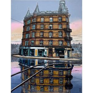 Alexei Svetlov, Galleri kbh kunst, maleri, mixed media, københavn, figurativ, byen, byliv, surrealisme