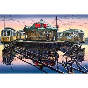 Alexei Svetlov, Galleri kbh kunst, maleri, mixed media, københavn, figurativ, byen, byliv