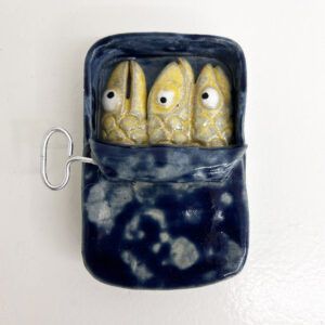 Mette Cecilie Smedegaard, Galleri kbh kunst, kunst, brugskunst, keramik, billig kunst, sardiner, dåse
